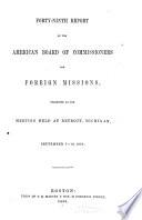 Annual Report - American Board of Commissioners for Foreign Missions