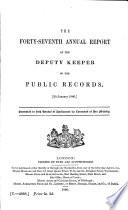 Annual Report by the Deputy Keeper of the Public Records