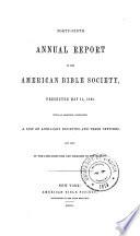 Annual Report of the American Bible Society