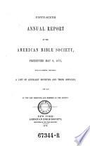 Annual Report of the American Bible Society
