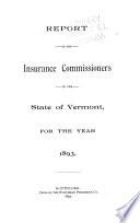 Annual Report of the Bank Commissioner of the State of Vermont