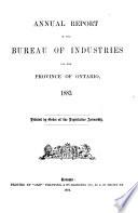 Annual Report of the Bureau of Industries for the Province of Ontario