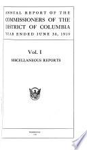 Annual Report of the Commissioners of the District of Columbia