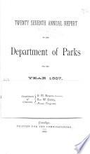 Annual Report of the Department of Parks