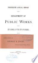 Annual Report of the Department of Public Works for the Year Ending December 31 ... to the City Council of the City of Chicago