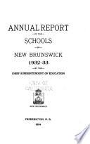 Annual Report of the Dept. of Education of the Province of New Brunswick