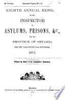 Annual Report of the Inspector of Asylums, Prisons, and Public Charities