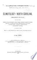 Annual Report of the Meteorological Division of the N.C. Agricultural Experiment Station, Constituting the N.C. State Weather Service