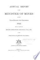 Annual Report of the Minister of Mines