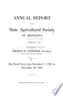 Annual Report of the Minnesota State Agricultural Society for the Year ...
