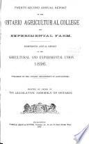 Annual Report of the Ontario Agricultural College and Experimental Farm
