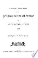 Annual Report of the Ontario School of Agriculture and Experimental Farm