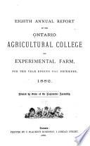 Annual Report of the Ontario School of Agriculture and Experimental Farm