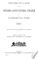 Annual Report of the Ontario School of Agriculture and Experimental Farm