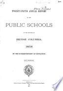 Annual Report of the Public Schools of the Province of British Columbia