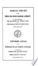 Annual report of the Puerto Rico Water Resources Authority