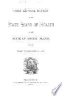 Annual report of the State Board of Health of the State of Rhode Island. 1878-81