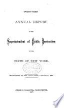 Annual Report of the Superintendent of Public Instruction, of the State of New-York