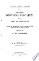Annual Report of the Wisconsin Dairymen's Association