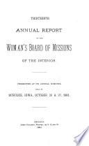 Annual Report of the Woman's Board of Missions of the Interior