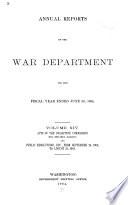 Annual Reports of the War Department