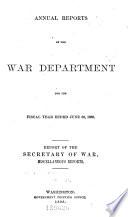 Annual Reports of the War Department