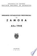 Annuario estadístico provincial de Zamora, año 1948