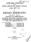Annuario ufficiale delle forze armate del Regno d'Italia. 1, Regio esercito