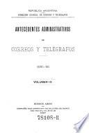 Antecedentes administrativos de Correos y Telégrafos