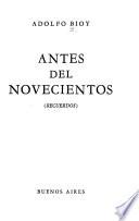 Antes del novecientos