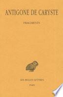 Antigone de Caryste, Fragments