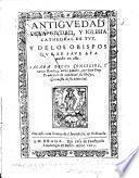 Antiguedad de la ciudad, y Iglesia catedral de Tuy, y de los obispos que se save aya auido en ella
