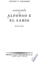 Antología de Alfonso X, el Sabio