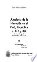 Antología de la narración en el Perú, República, s. XIX y XX: Narradores del siglo XX (nacidos entre 1900 y 1919)