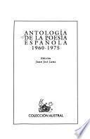 Antología de la poesía española, 1960-1975