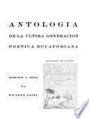 Antología de la última generación poética ecuatoriana