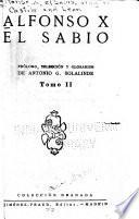 Antologia de las obras de Alfonso X el Sabio