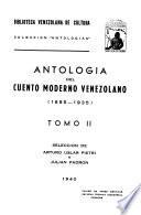 Antología del cuento moderno venezolano (1895-1935) ...
