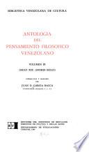 Antología del pensamiento filosófico venezolano: Siglo XIX, Andrés Bello