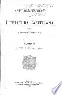 Antología escolar de literatura castellana: Autos sacramentales