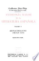Antología mayor de la literatura española: Renacimiento (siglo XVI)