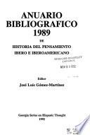 Anuario bibliográfico de historia del pensamiento ibero e iberoamericano