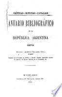 Anuario bibliográfico de la República Arjentina
