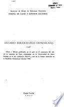 Anuario bibliografico dominicano