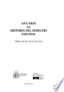 Anuario de historia del derecho español
