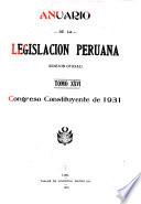 Anuario de la legislación peruana