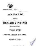 Anuario de la legislacion peruana