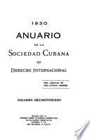 Anuario de la Sociedad Cubana de Derecho Internacional