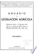 ...Anuario de legislación agrícola