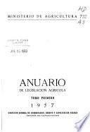 Anuario de legislación agricula